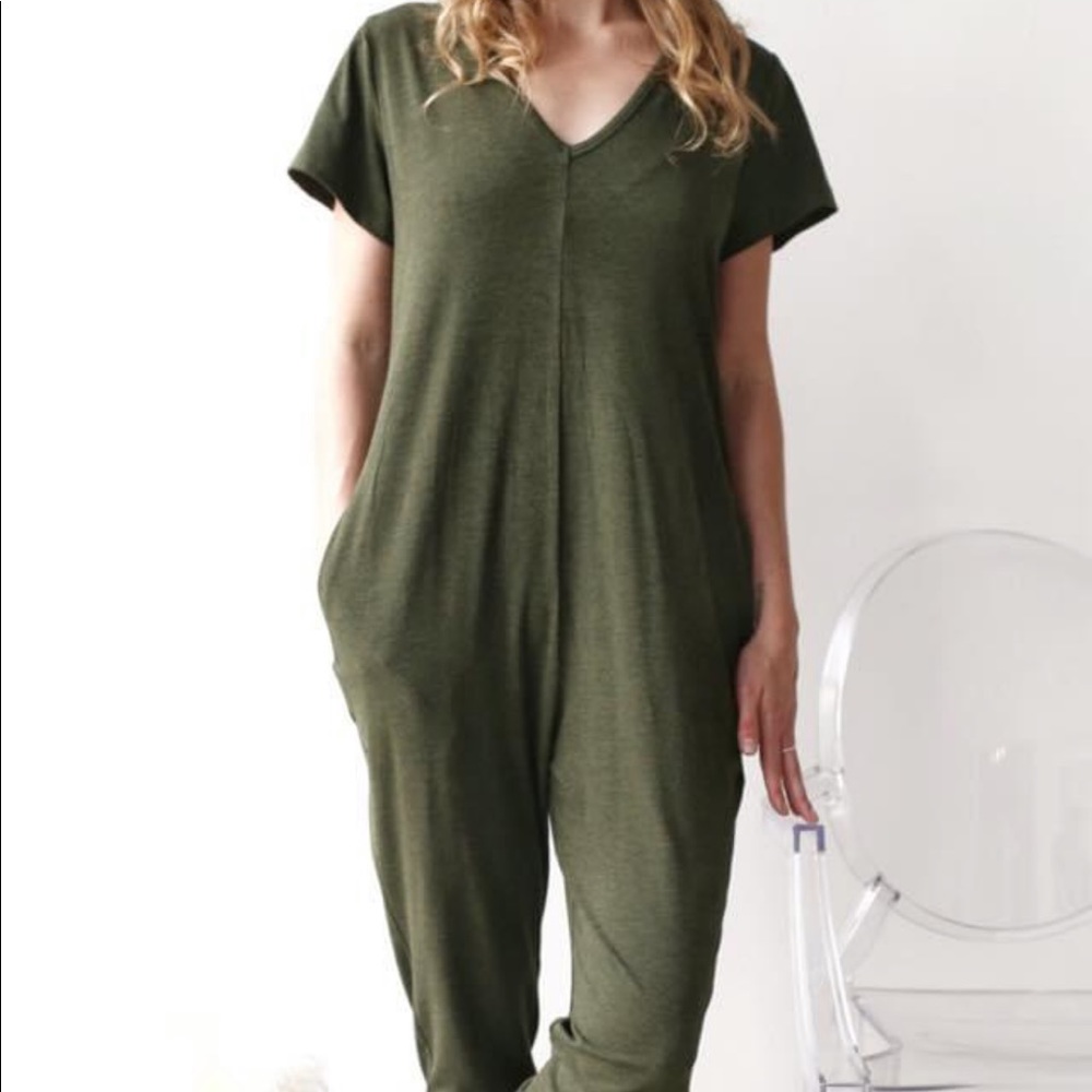 Smash & Tess Sunday romper in dark green